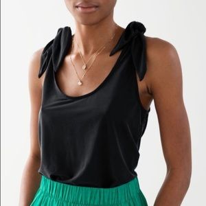 & Other Stories Cupro Tie Tank